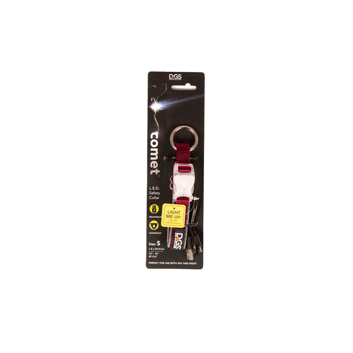 Dog collar Dog Gone Smart Red 20 Light